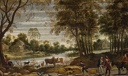 River Landscape with Peasants and Cattle, , David Teniers l'Ancien