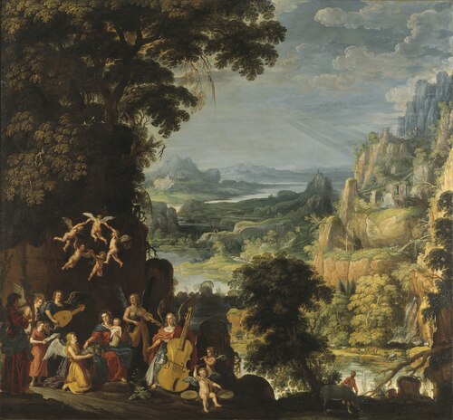 Paysage avec la fuite en Égypte, 1620, David Teniers l'Ancien