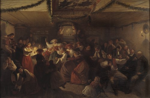 A Wedding Party from Vingåker, 1857, Josef Wilhelm Wallander