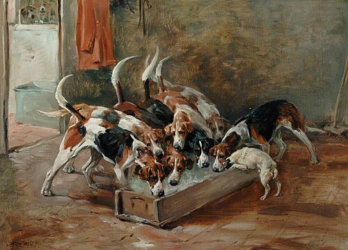 Hounds Feeding, , John Emms