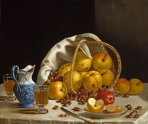 Still Life with Apples and Chestnuts, 1859, John F. Francis