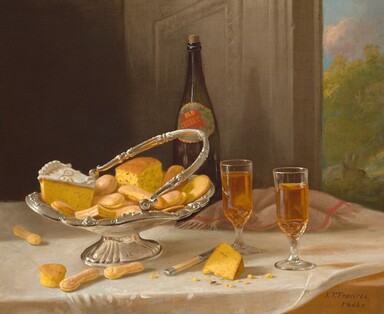 Still Life with Silver Cake Basket, 1866, John F. Francis
