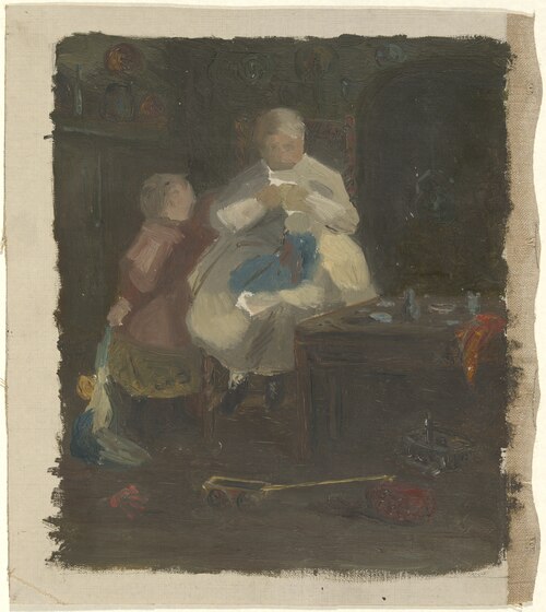 Woman and Child, , John Ferguson Weir