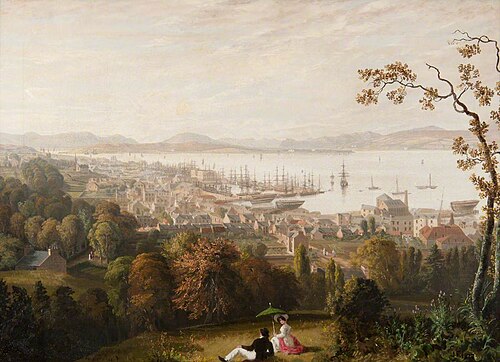 Greenock from the East, 1827, John Fleming