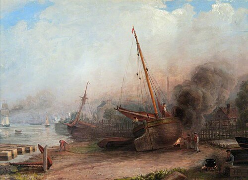 Burning the Bottom, Bay of Quick, Greenock, , John Fleming