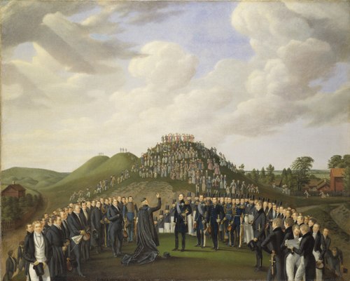 King Carl XIV Johan Visiting the Mounds at Old Uppsala in 1834, 1836, Johan Way
