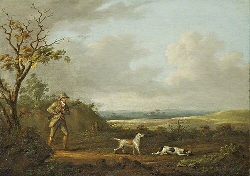 A Gentleman Out Shooting with Two Setters, 1807, John Francis Sartorius