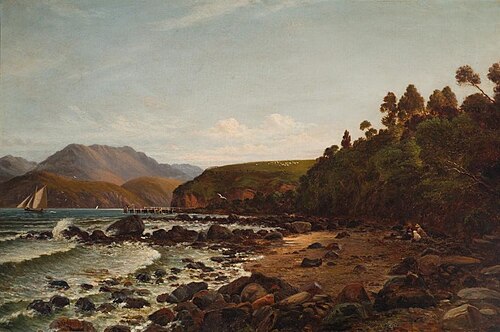 Low tide, Governor's Bay, 1883, John Gibb