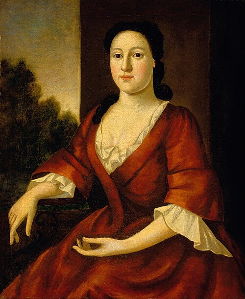 Portrait of Mrs. John Greenleaf (Priscilla Brown, born 1725), 1748, John Greenwood