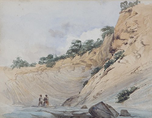 Study of Rock Formation at the Basin, Nelson, , John Gully