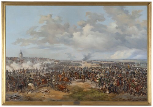 Swedish Troops Assaulting the Town Gate of Leipzig, October 19, 1813, 1853, Alexander Wetterling