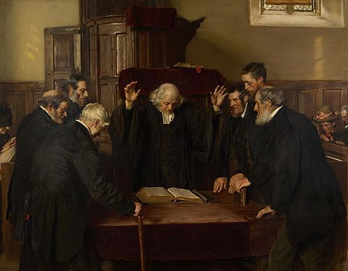 The Ordination of Elders in a Scottish Kirk, 1891, John Henry Lorimer