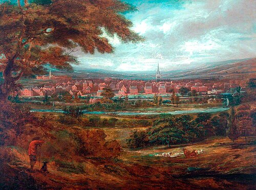 View of Wakefield, 1800, John Inigo Richards
