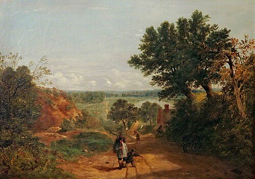 Station Road, Brundall, Norfolk, 1850, John Joseph Cotman