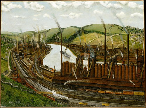 The Monongahela River Valley, Pennsylvania, 1931, John Kane