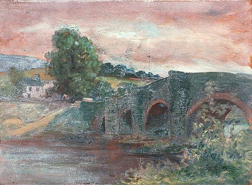 Dee Bridge at Cynwyd, 1905, John Kelt Edwards
