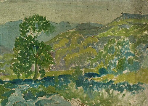 Tree in a Landscape, 1910, John Kelt Edwards