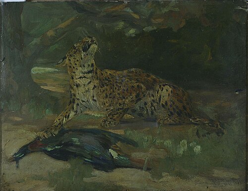 Leopard and Bird, 1850, John Macallan Swan