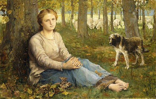 A Shepherdess and her Flock, 1878, John Macallan Swan