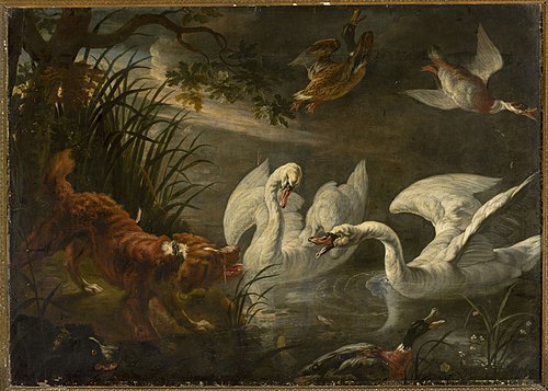 Dog and swans, , Jan Fyt
