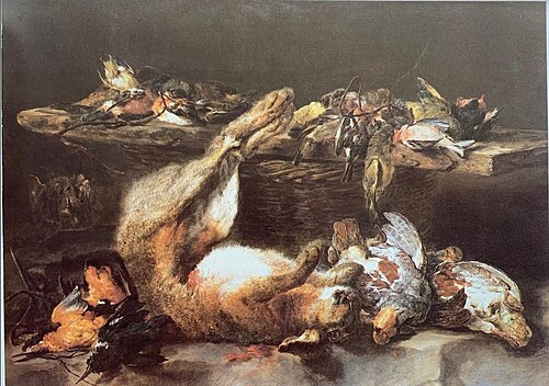 Game still life with cat, 1642, Jan Fyt