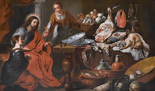 Jésus entre Marthe et Marie, 1700, Jan Fyt