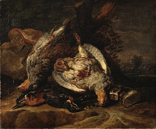 Still Life with Partridges, 1651, Jan Fyt