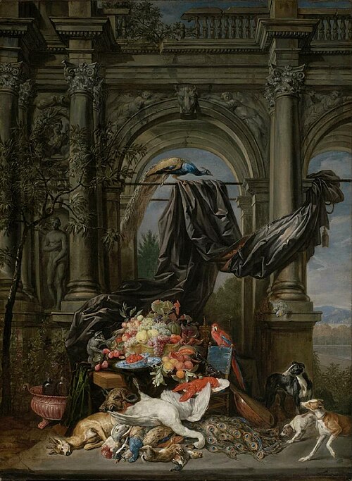 Still Life in an Architectural Setting, 1645, Jan Fyt