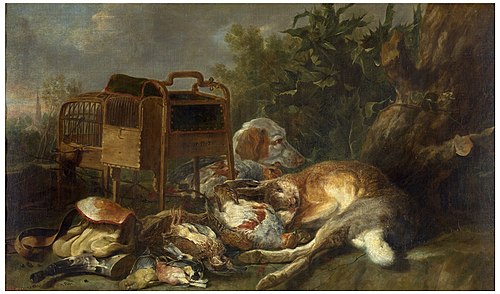 Fruits of the Hunt with a Dog, 1649, Jan Fyt