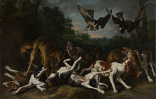 Fight between Dogs and Wolves, 1652, Jan Fyt