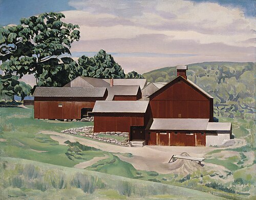 Connecticut Barns, 1934, Charles Sheeler