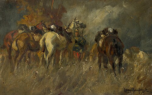 Odpočívajúce kone, 1918, Ede Lengyel-Rheinfuss