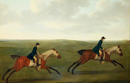 Two Racehorses with Liveried Lads Up, Exercising on a Heath, , John Nost Sartorius