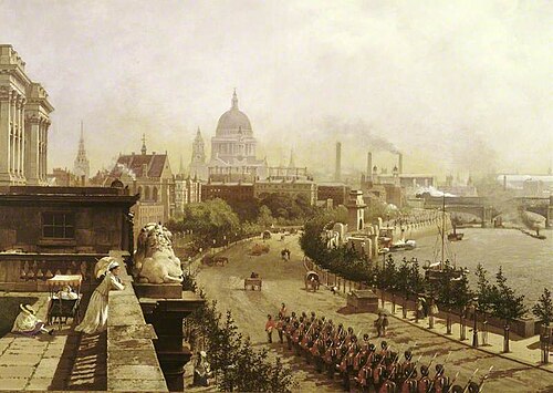 The Embankment, London, 1874, John O'Connor