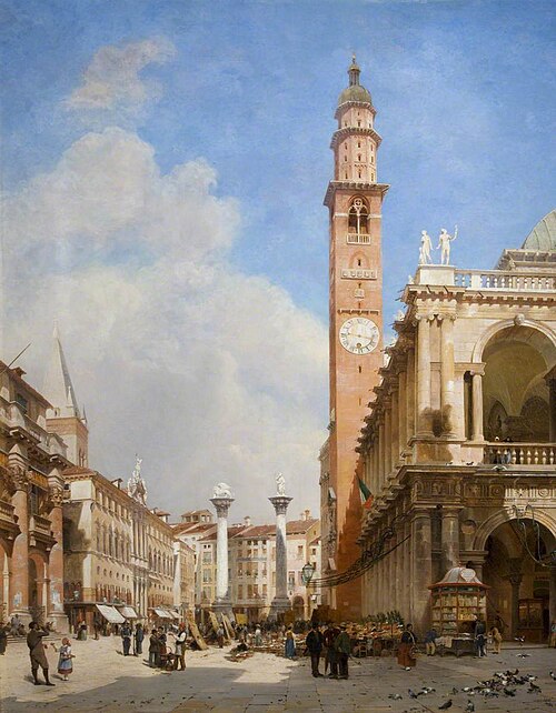 The Market Place, Vicenza, 1881, John O'Connor