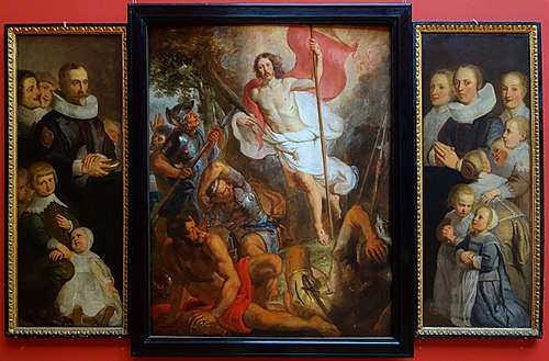 Volet de triptyque : Orantes, 1650, Érasme Quellin le Jeune