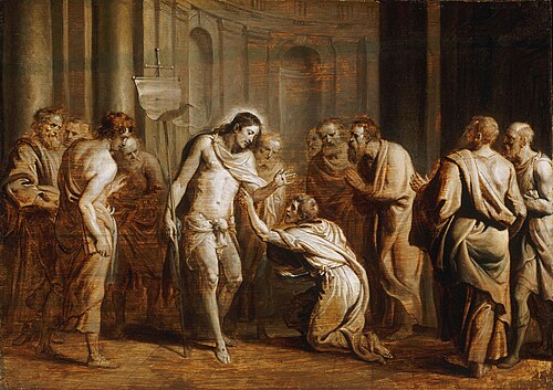 Saint Thomas Touching Christ's Wounds, 1644, Érasme Quellin le Jeune