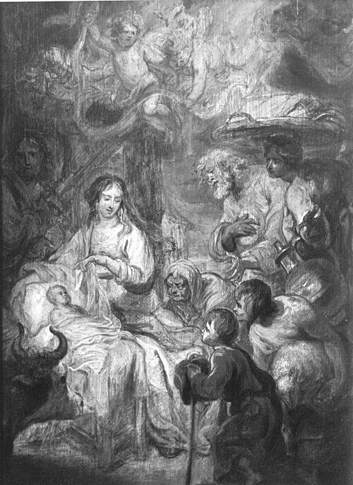 Anbetung der Hirten, 1642, Érasme Quellin le Jeune