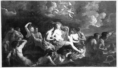 Venus, Tritonen und Liebesgötter, 1642, Érasme Quellin le Jeune