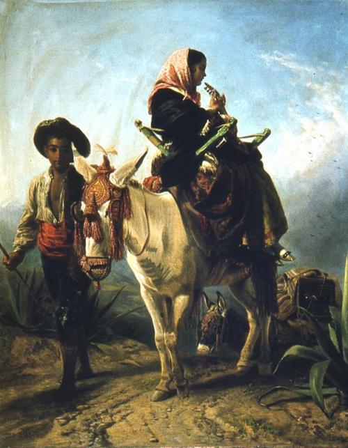 Spanish Peasants - The Wayside in Andalucia, 1863, John Phillip