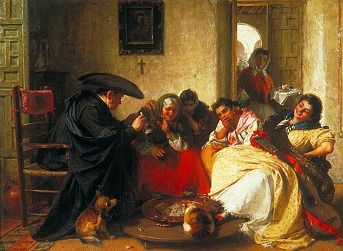 A Chat Round the Brasero (Brazier), 1866, John Phillip