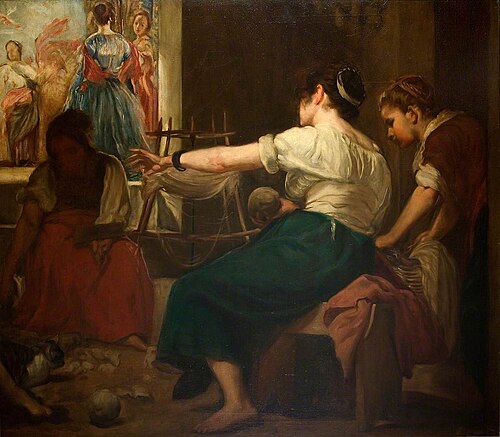 Las hilanderas (The spinners), or The Fable of Arachne (detail) (copy after Diego Velázquez), , John Phillip