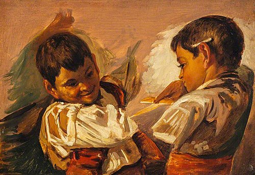 Two Boys: Study after 'Spanish Boys Playing at Bull-fighting' (NG 534), , John Phillip