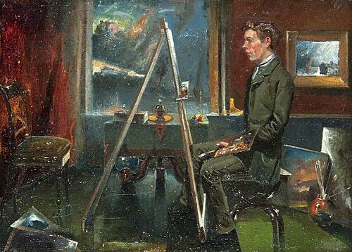 Artist at an Easel, 1885, John Quinton Pringle
