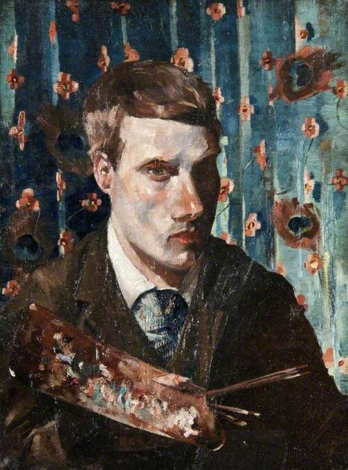 Head and Shoulders of the Artist with a Palette, 1886, John Quinton Pringle