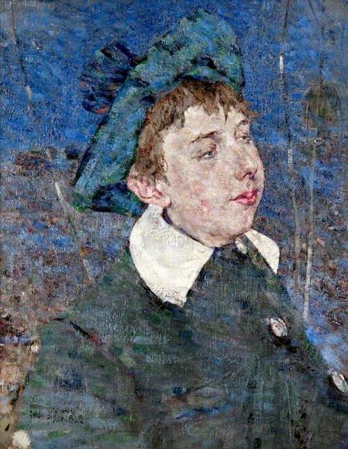 A Boy, Green Hat and Jacket, White Collar, 1903, John Quinton Pringle