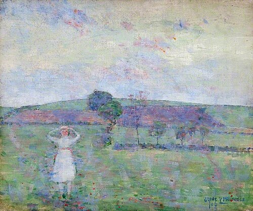 Landscape with Trees and a Girl in White, 1906, John Quinton Pringle