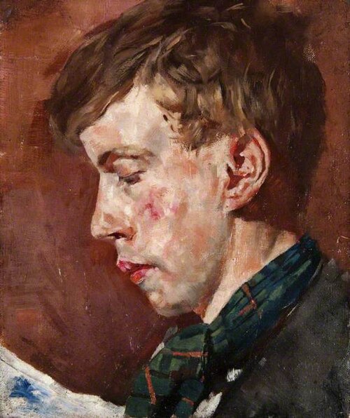 Man's Head with a Tartan Scarf, 1892, John Quinton Pringle