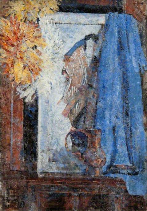 Still Life, a Jug, a Japanese Print and a Blue Drape, 1923, John Quinton Pringle