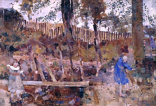 Children at the Burn, 1889, John Quinton Pringle